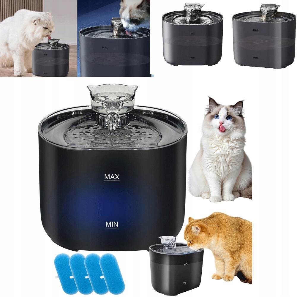 Levně Automatická Fontána 2.2 L Pro Zvířata S Protékající Vodou