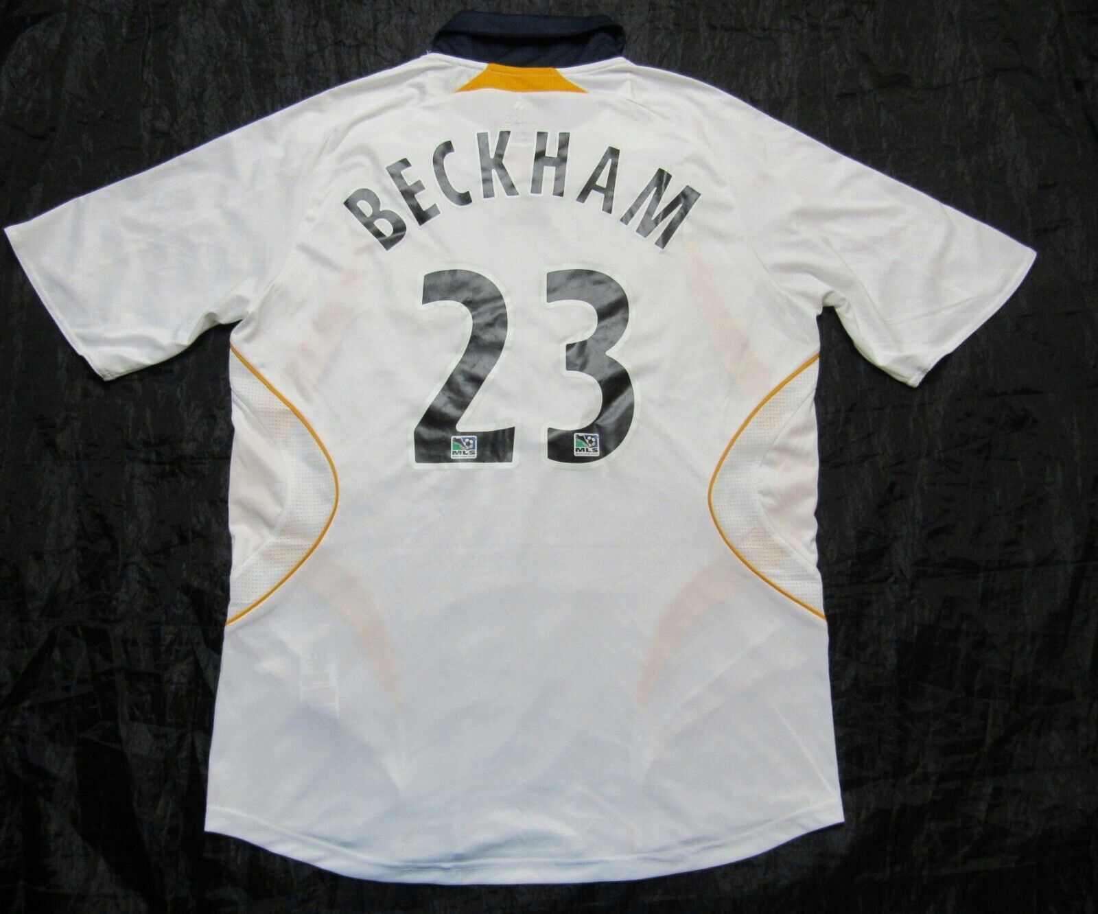 David Beckham LOS ANGELES Galaxy ADIDAS 2007-08 /L Rękaw krótki rękaw