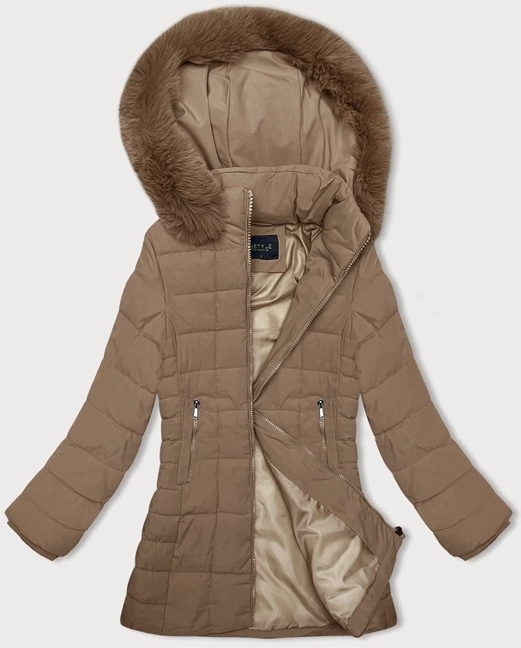 Dámská Zimní Bunda 16M9119 Beige M (38)
