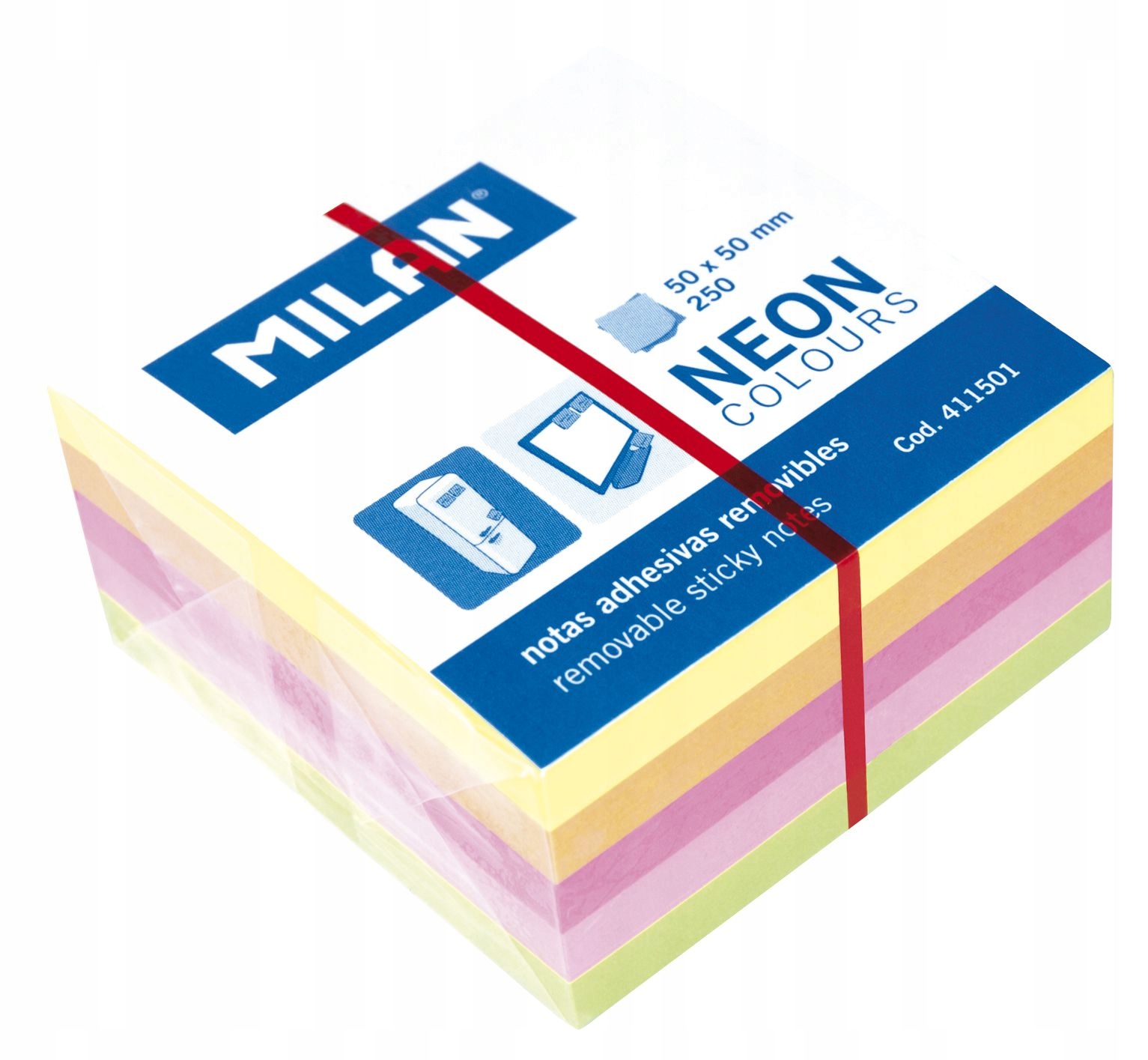 KARTECZKI SAMOPRZYLEPNE 50X50 NEON