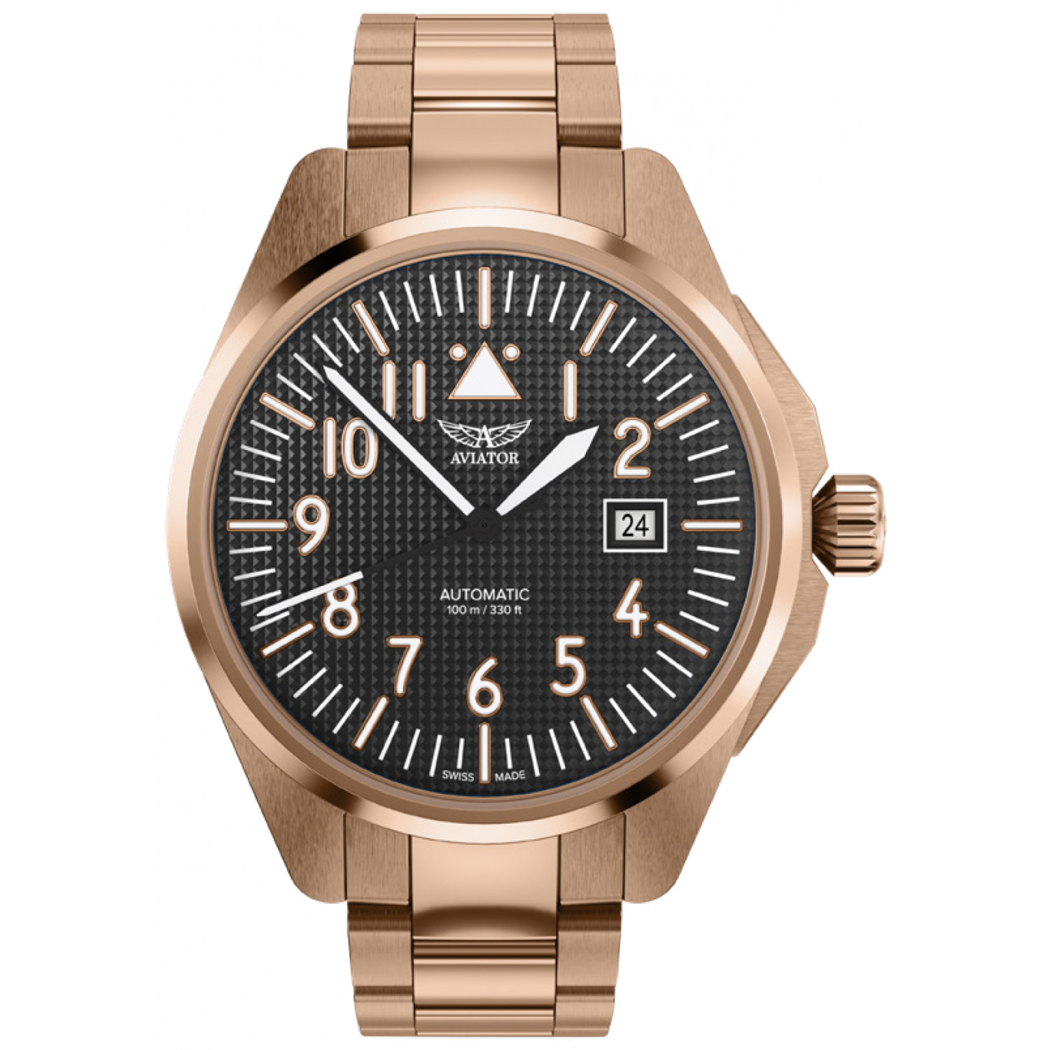 Pánské Hodinky Aviator V.3.39.2.339.5 růžové zlato