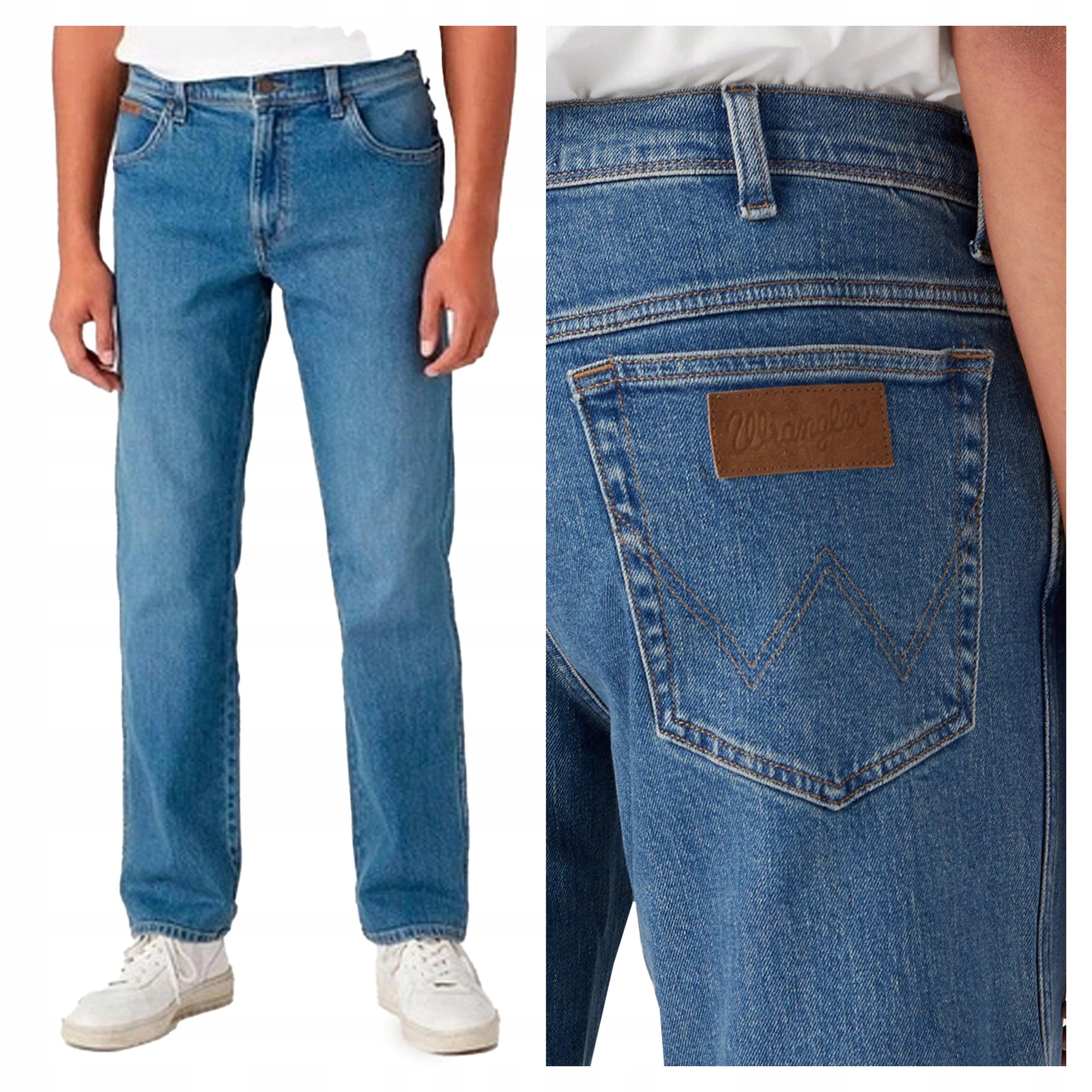 Pánské jednoduché džínové kalhoty Wrangler Texas 36/34