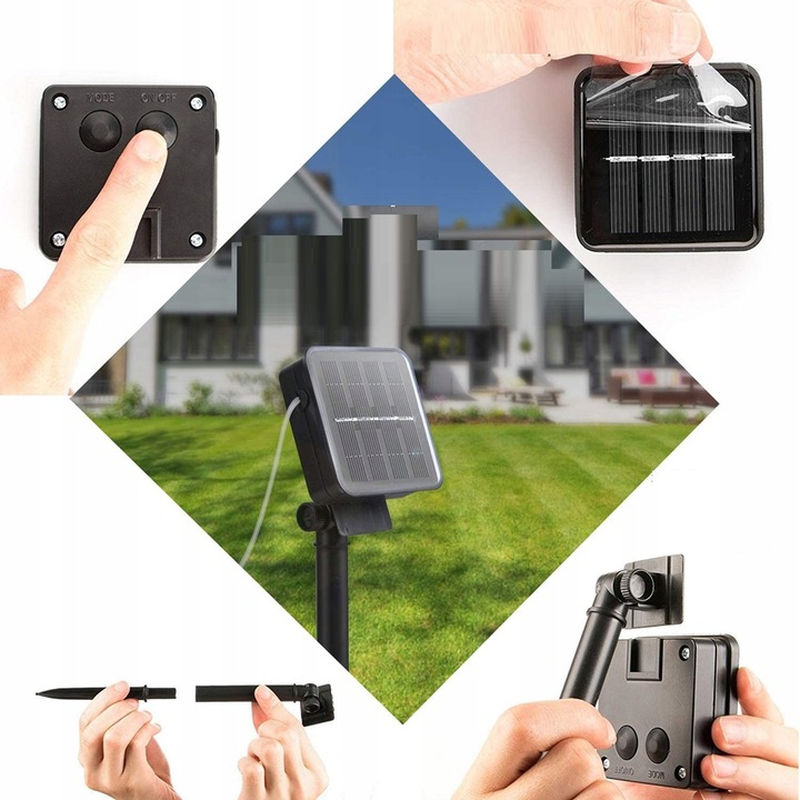 SOLARNA GIRLANDA OGRODOWA ozdobne wiszące kuleczki Rodzaj gwintu zintegrowane źródło LED