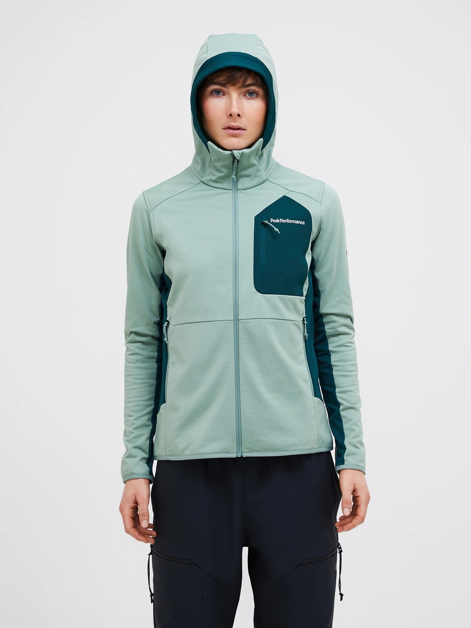 Dámská Mikina Peak Performance Utility Light Zip Green Valley L