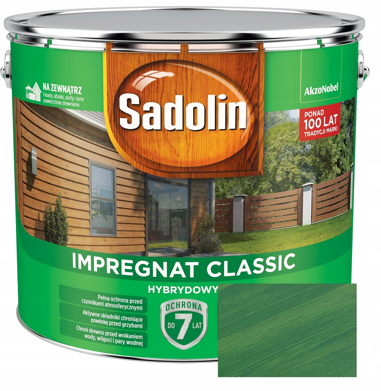 Sadolin Impregnat Classic Hybrydowy Do Drewna Ogrodowego Akacja Mat 9L
