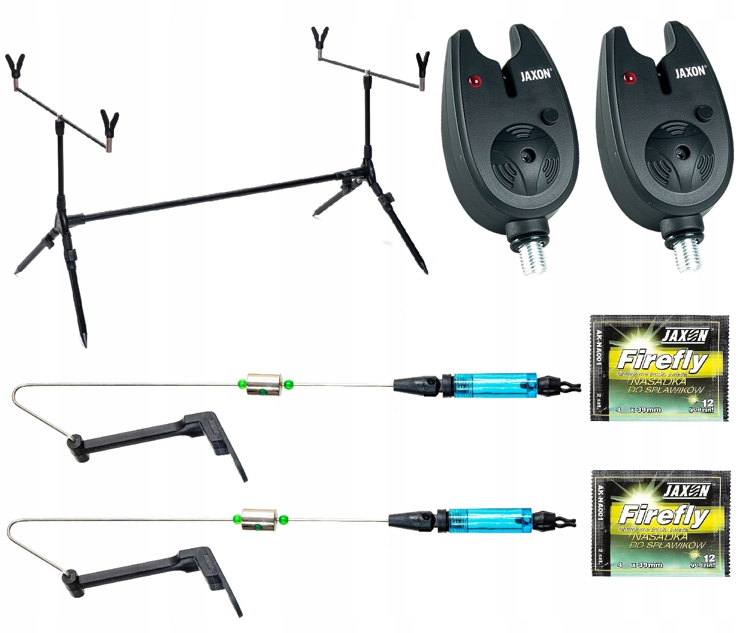 ZESTAW KARPIOWY 2x SYGNALIZATOR JAXON ROD POD