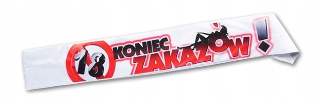 

na 18 Urodziny! Szarfa, Expresowa Wysyłka!
