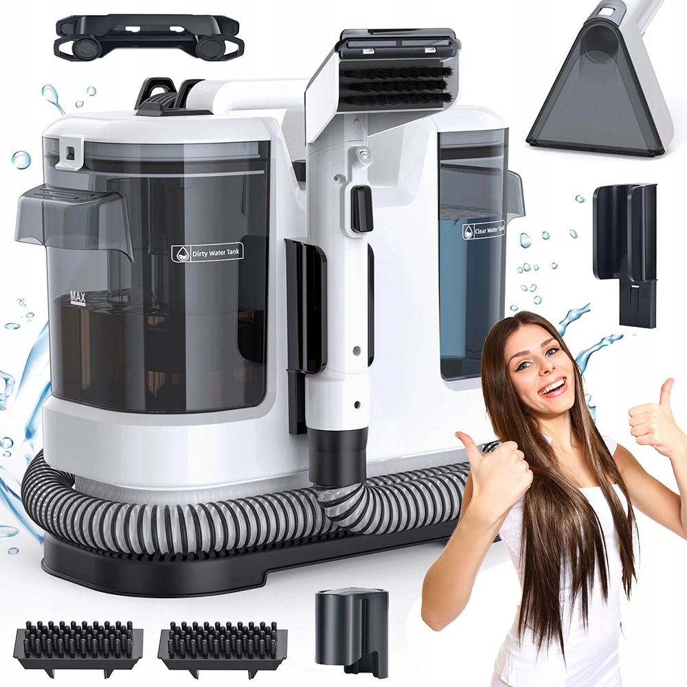 Maszyna Do Czyszczenia Tkanin 1800+800ML Z 5 Głowicami Do Dywanów Sof Łóżek