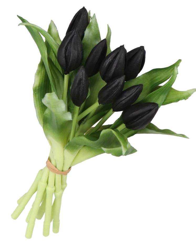 

Tulipany Bukiet Tulipanów Kwiaty Gumowe 28CM 9GAŁ