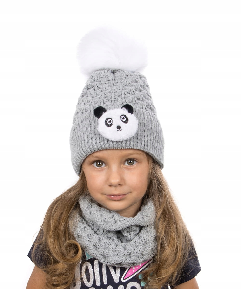 

Czapka Komin Komplet Dla Dziewczynki Panda 52-54