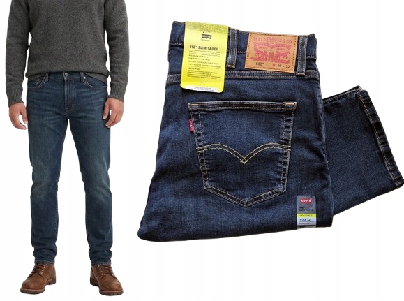 Levi's pánské zúžené džíny 512 Slim Taper Flex W40 L32 40/32, modré