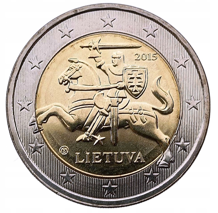 LITWA 2 EURO 2015 KOŃ POGOŃ - BIMETAL MENNICZA