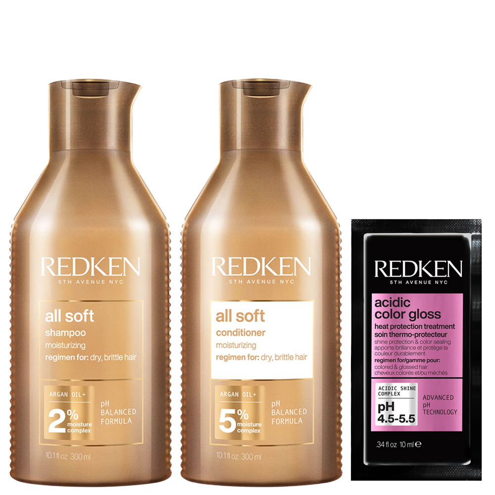 Redken All Soft šampon a kondicionér pro hydrataci suchých vlasů Dárek