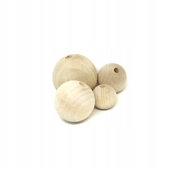 Kulki korale koraliki drewniane makrama 16mm