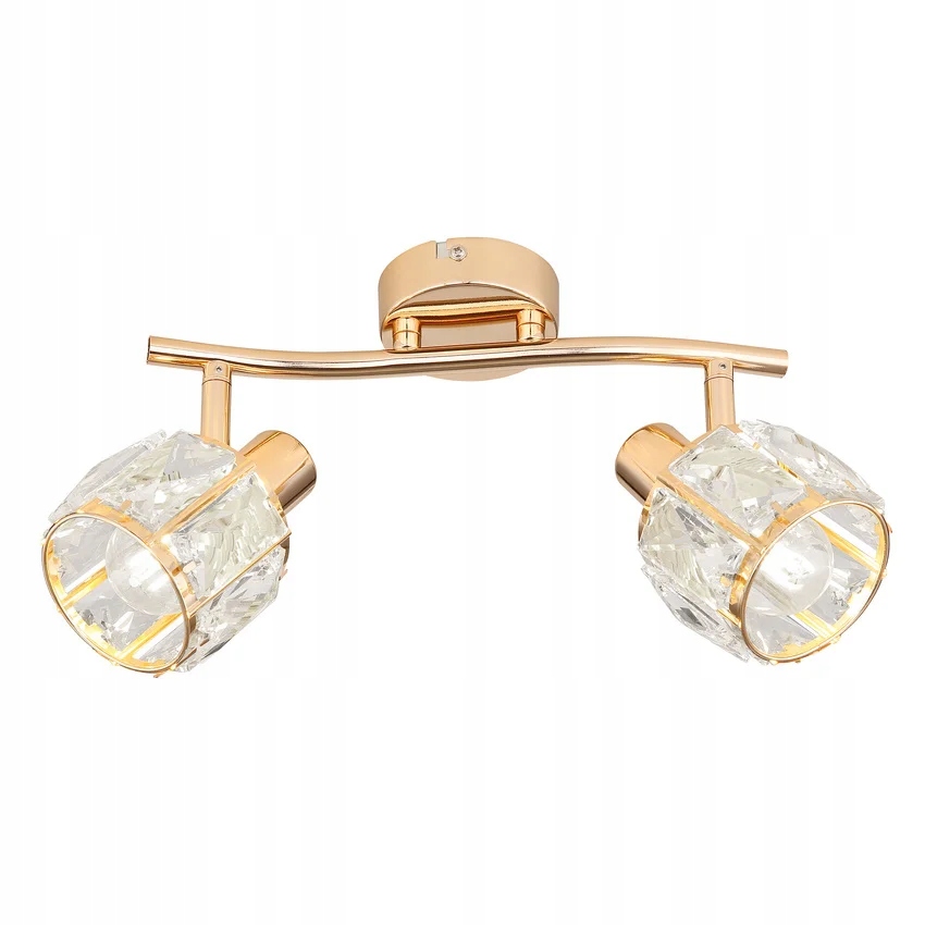 Okouzlující Stropní svítidlo křišťály růžového zlata 2xE14 40W Dubai Candellux