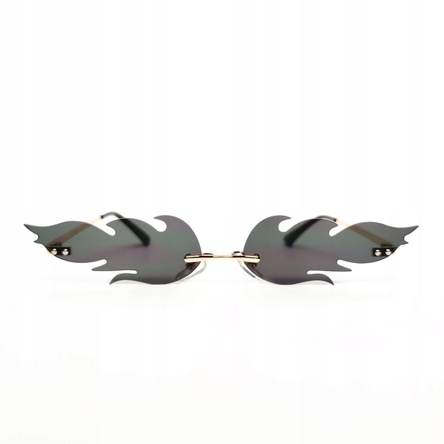 okulary WĄSKIE SZYBKIE OGIEŃ RETRO RIMLESS FUTURE