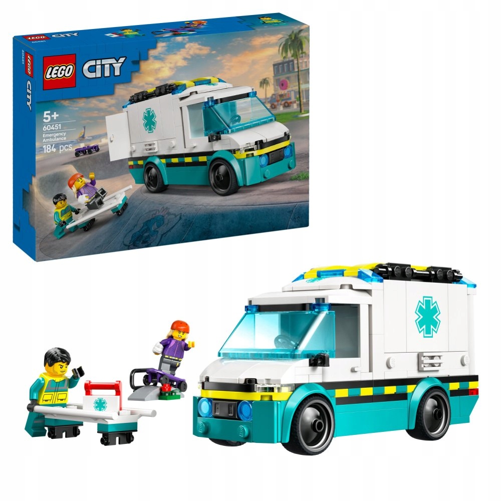 LEGO CITY 60451 KARETKA POGOTOWIA 5+ 184 ELEMENTÓW