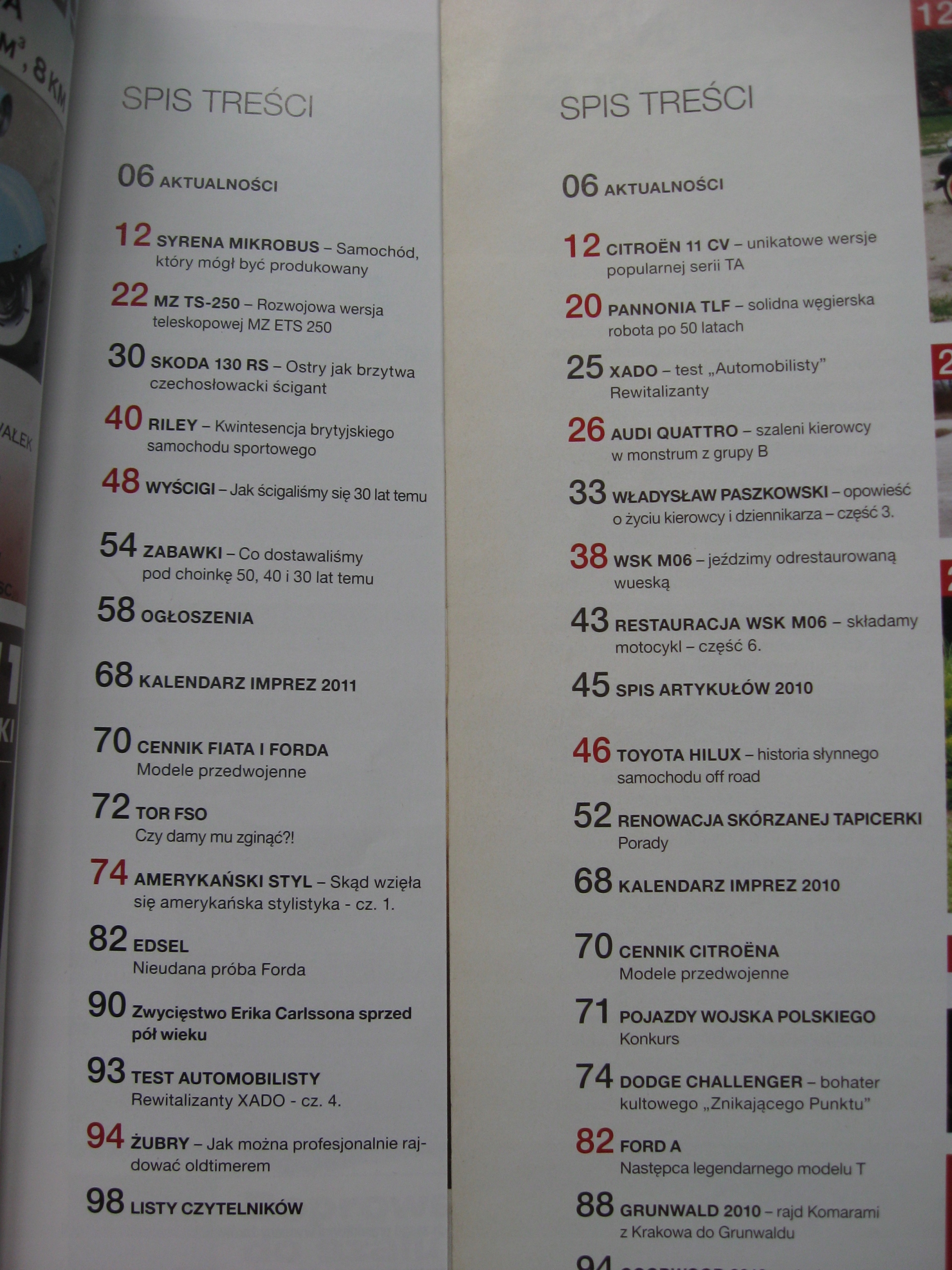 Classic Auto + Automobilista + Auta PRL- 4 numery 2010 Wydawnictwo Automobilista