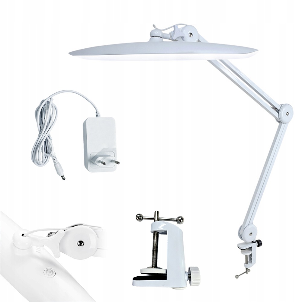 Kosmetická servisní Led lampa 24W bezstínová stolní s klipem