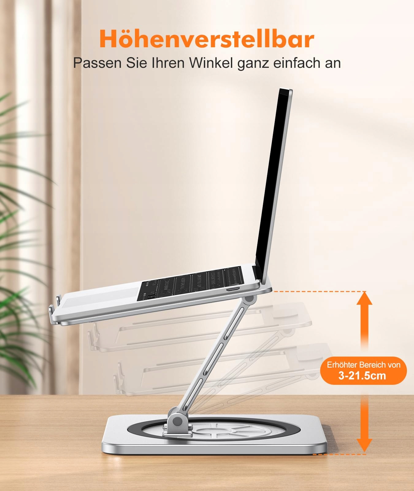 EOIWUY Stojak Na Laptopa Regulowany Ergonomiczny Wentylowany — miniatura 4