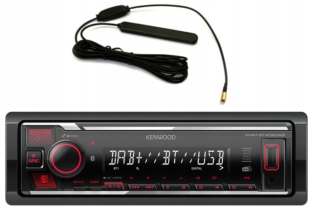 Autorádio anténa Dab+ MP3 Usb Aux Bluetooth Kenwood KMM-BT408DAB