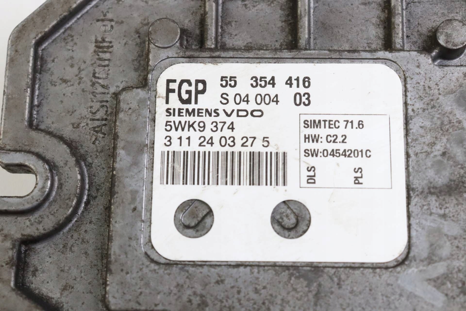 OPEL VECTRA C computer control unit of the engine ECU 1.8 16V 55354416