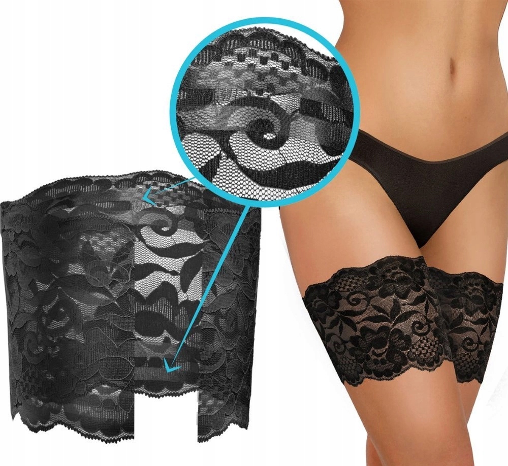 SESTO SENSO OPASKI przeciw OTARCIOM na UDA koronkowe z silikonem - XL/70-75 Rozmiar XL