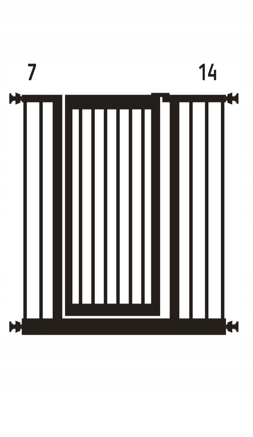 BRAMKA BARIERKA ZABEZPIECZAJĄCA OCHRONNA do drzwi schodów 75-103cm MAXIGATE Stan opakowania oryginalne