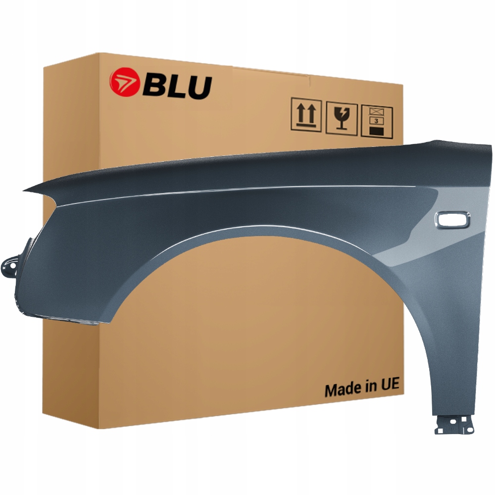 Blu Blatník Audi A4 B7 LX7Z levý šedý 04-08 přední Pozink DelphinGrau