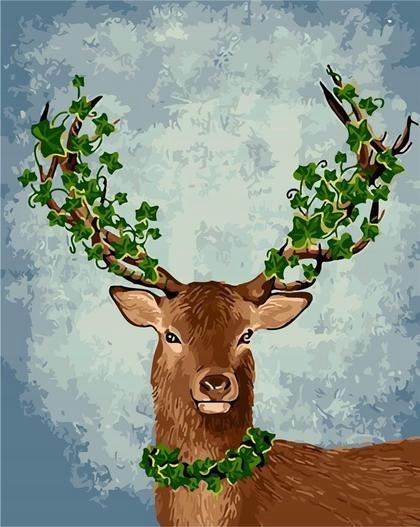 Malování podle čísel Jarní jelen 40x50cm /ArtiFly