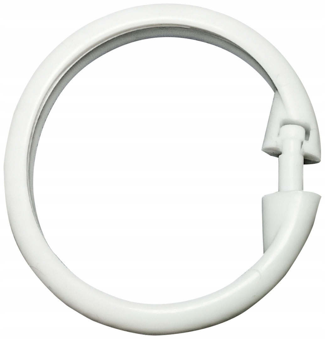 

Kółka żabki do zasłony prysznicowej białe zapinane