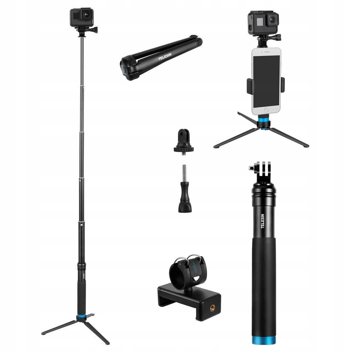 TELESIN SELFIE STICK DO TELEFONU I GOPRO 5/6/7/8/9