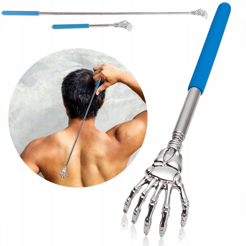 DRAPAK DRAPACZKA TELESKOPOWA DO PLECÓW SKŁADANA RĘKA MASAŻER