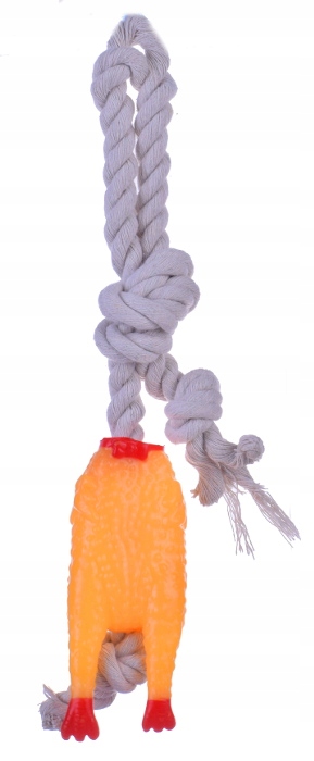 

Zabawka szarpak gryzak dla psa sznur kura kurczak