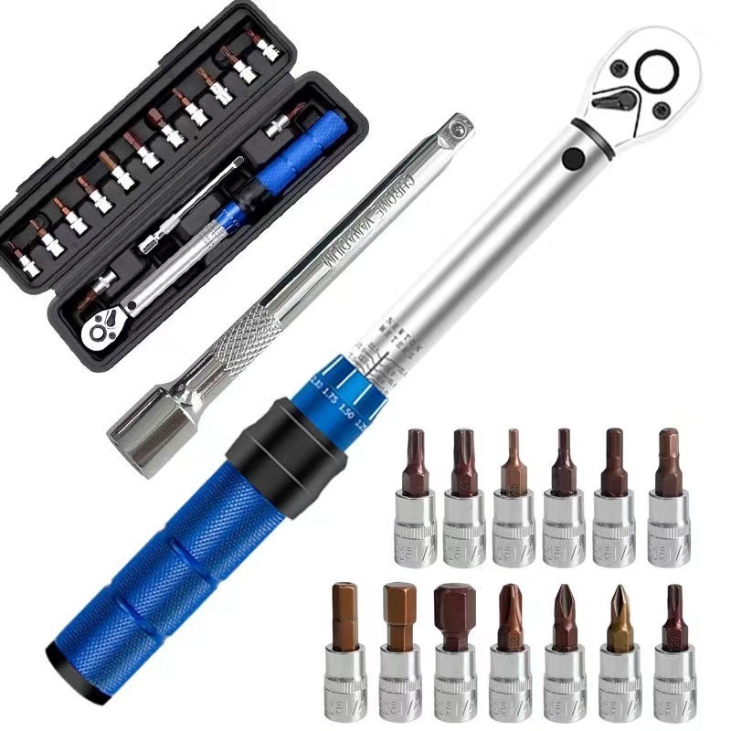 Klucz dynamometryczny rowerowy 2-24Nm 1/4" Zestaw 15 bitów do roweru