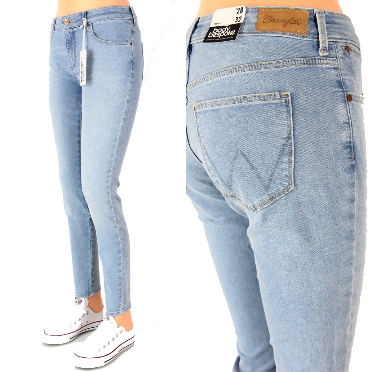 

Wrangler Skinny Jeansy Spodnie _ W26 L32