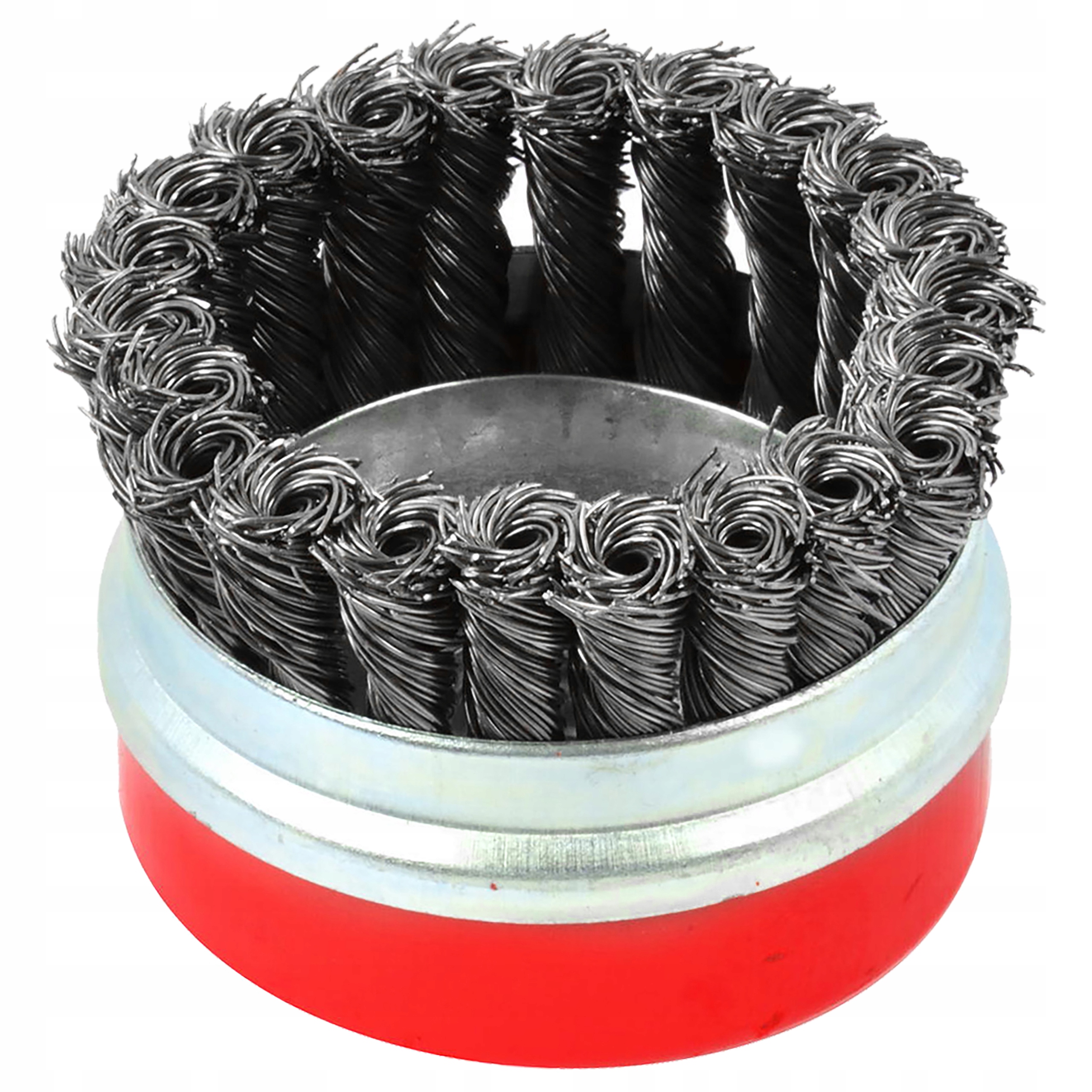 SZCZOTKA DRUCIANA DOCZOŁOWA PLECIONA 100mm M14 DO SZLIFIERKI KĄTÓWKI OPASKA Kod producenta G00612