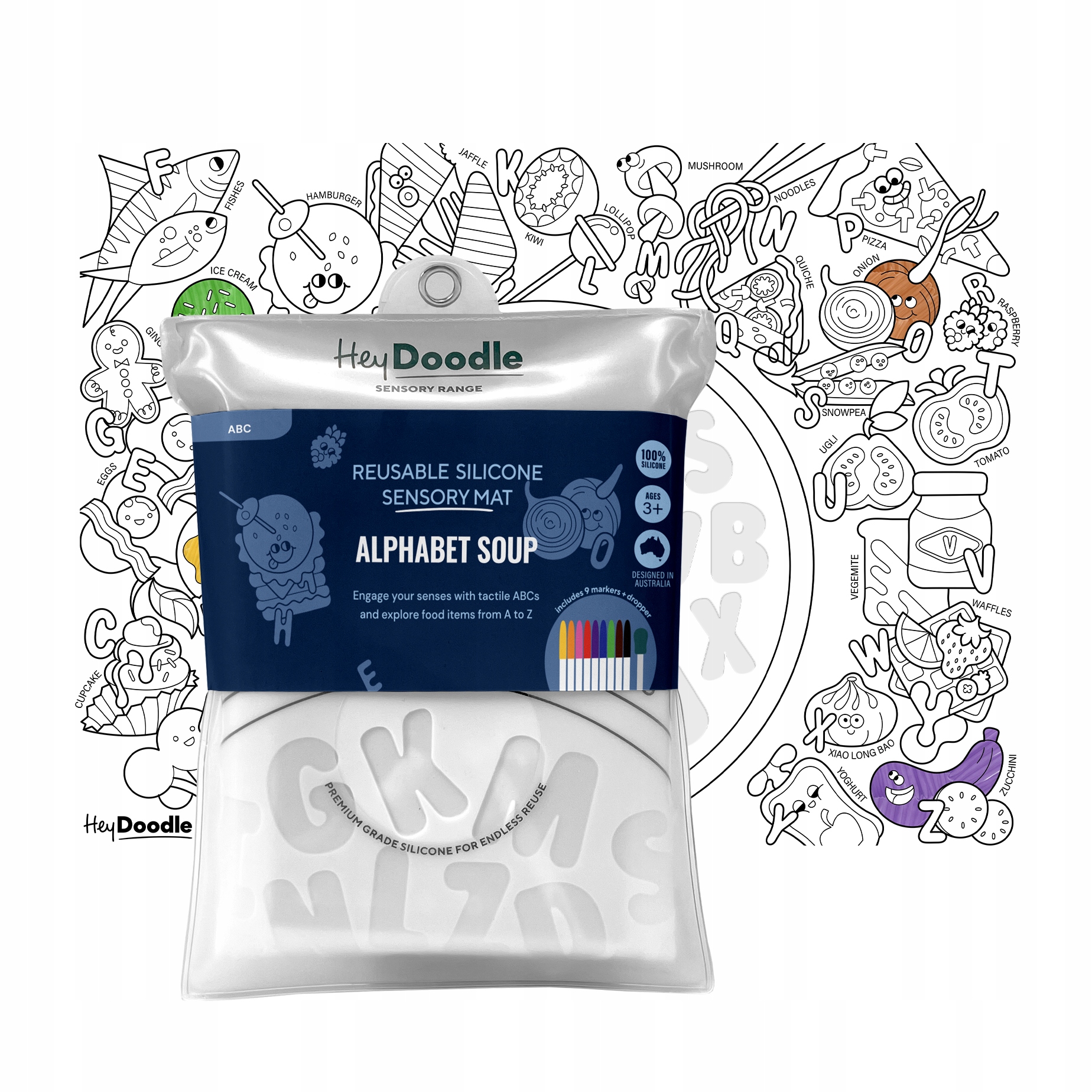 Senzorická Silikonová Podložka Pro Vybarvování Opakovaně Použitelného písmenka