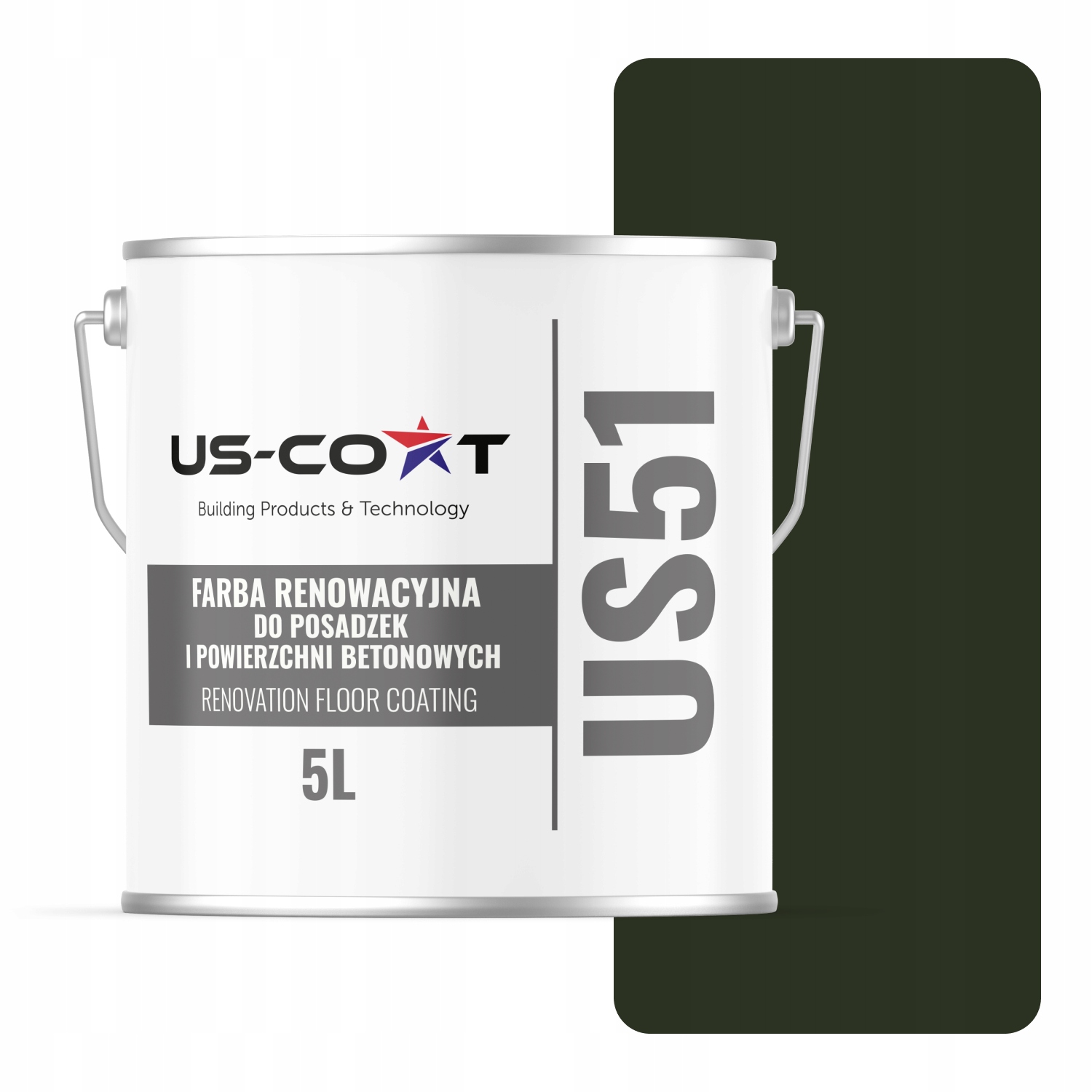 Farba Na Renováciu Podlah Beton Garáž Fľašová Zelená RAL6007 Satén 5L