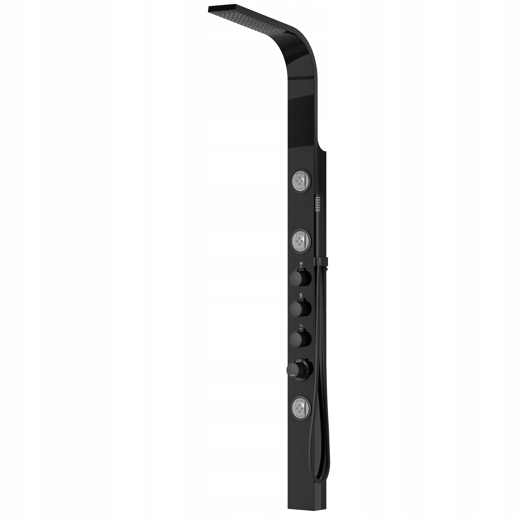 Panel prysznicowy Corsan Snake Czarny Termostat