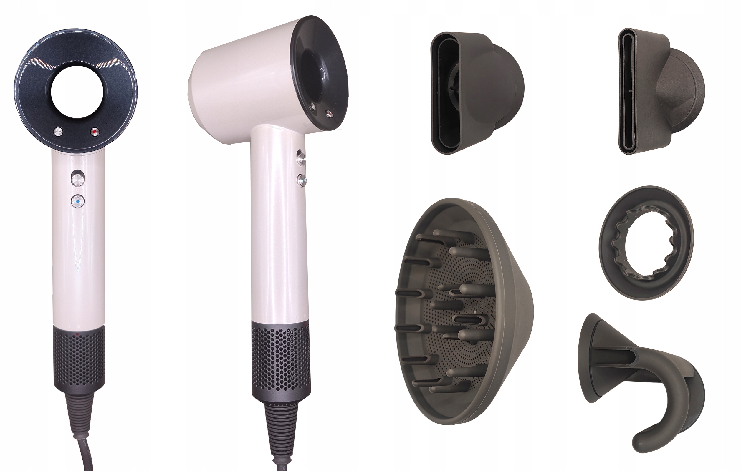 Profesjonalna Suszarka Do Włosów 1600W Ultra 5w1 Jonizacja Końcówki Pearl