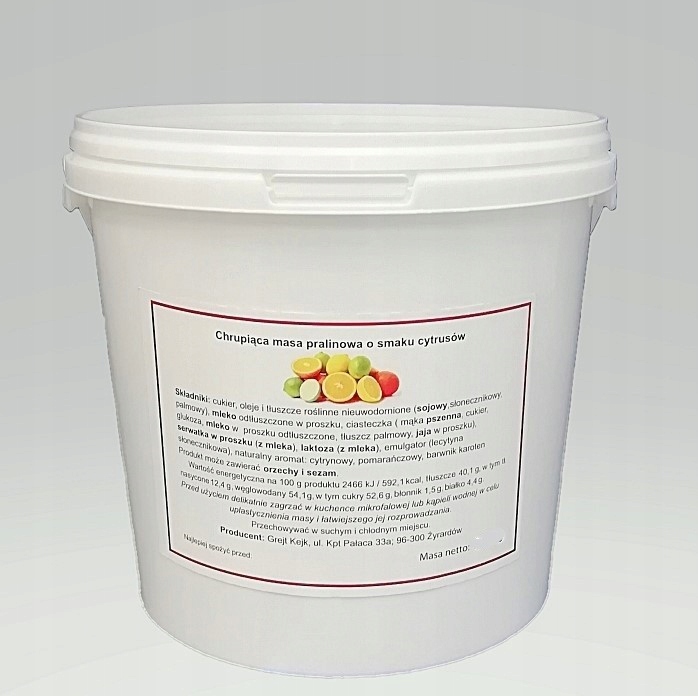 Křupavá pralinková hmota Grejt Kejk Citrusová 0,5 kg