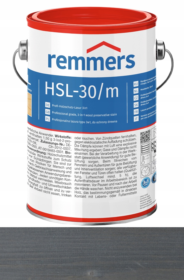 Remmers HSL-31 lazura drewna Hk-Lasur 2,5L grafito
