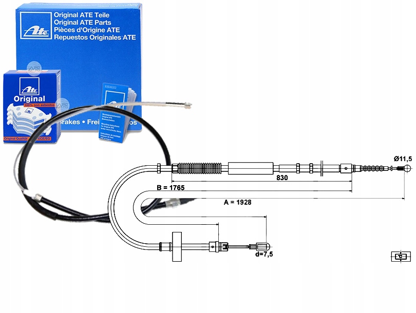 Ruční Brzdové Lanko Audi A4 1.6-3.2 11.00-03.09 Asistent Kolize #34