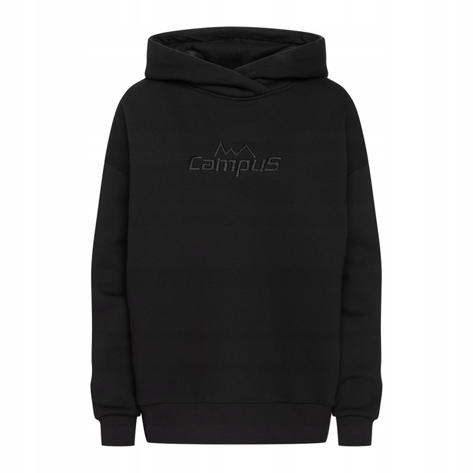 Mikina S Kapucí Oversize Teplá-viserra Campus vel. S/m Černá