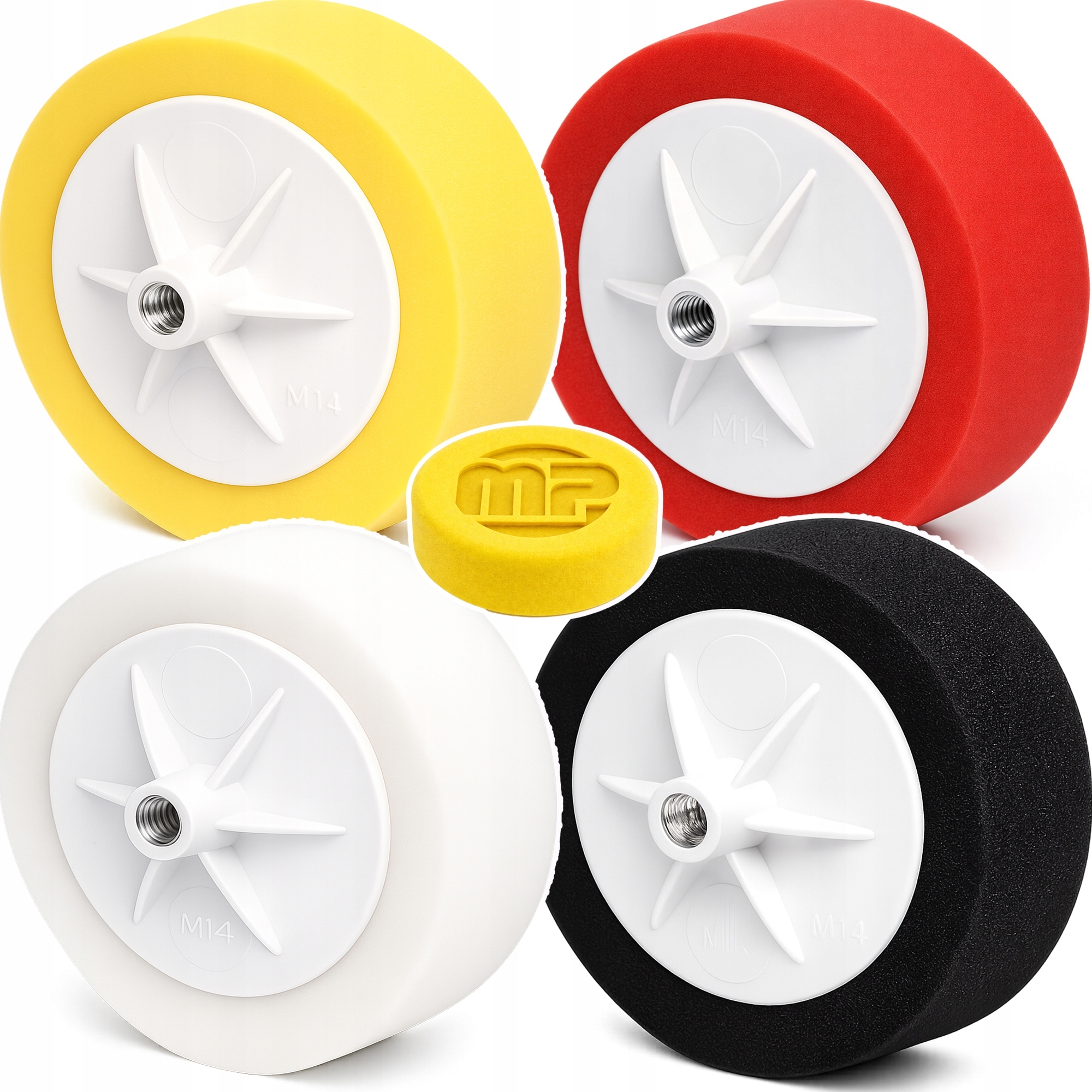 Zestaw Gąbek Polerskich Gąbka Polerska M14 Do Polerka Samochodowa -4 sztuki