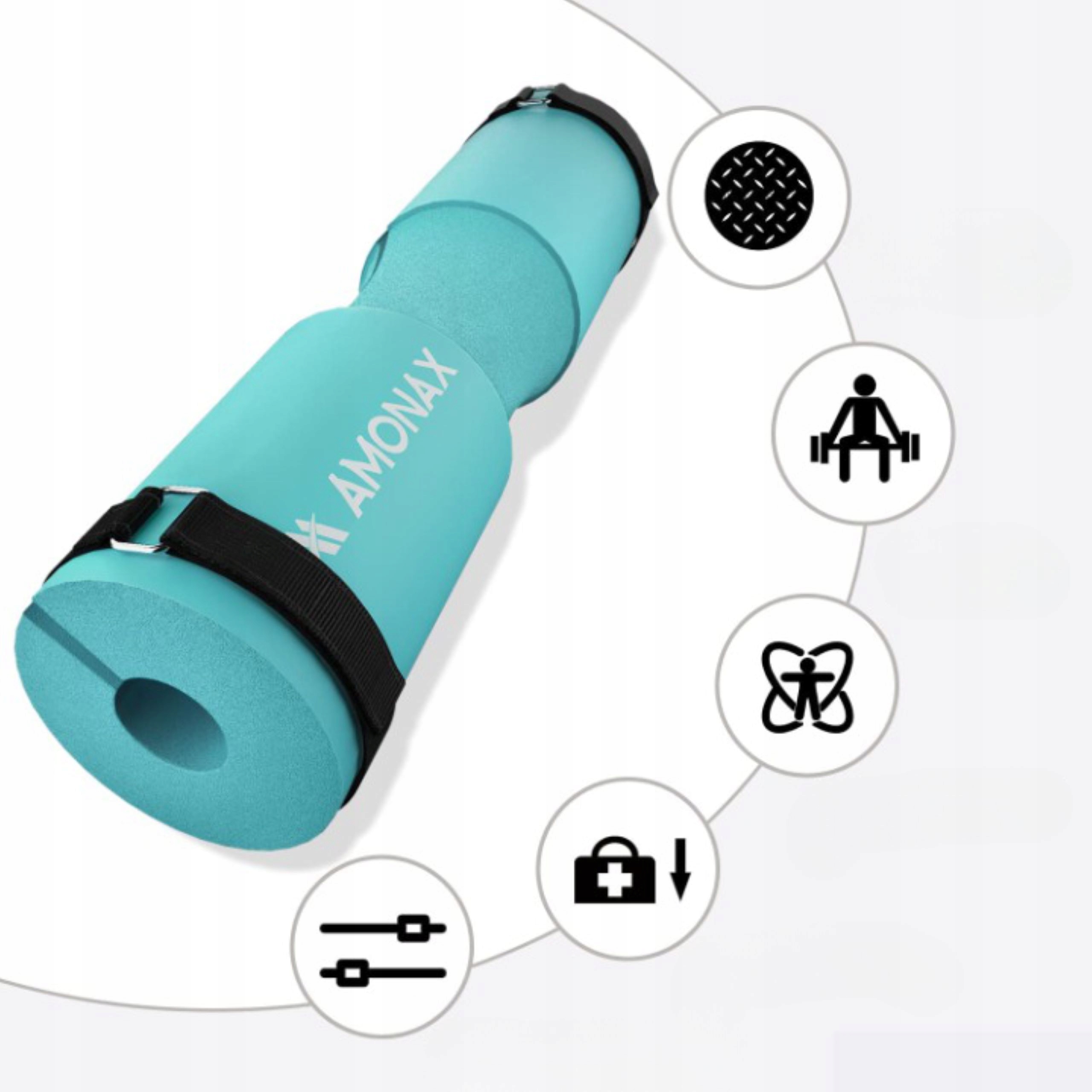 PODKŁADKA POD SZTANGE GĄBKA PIANKA DO PRZYSIADÓW Długość całkowita 44 cm