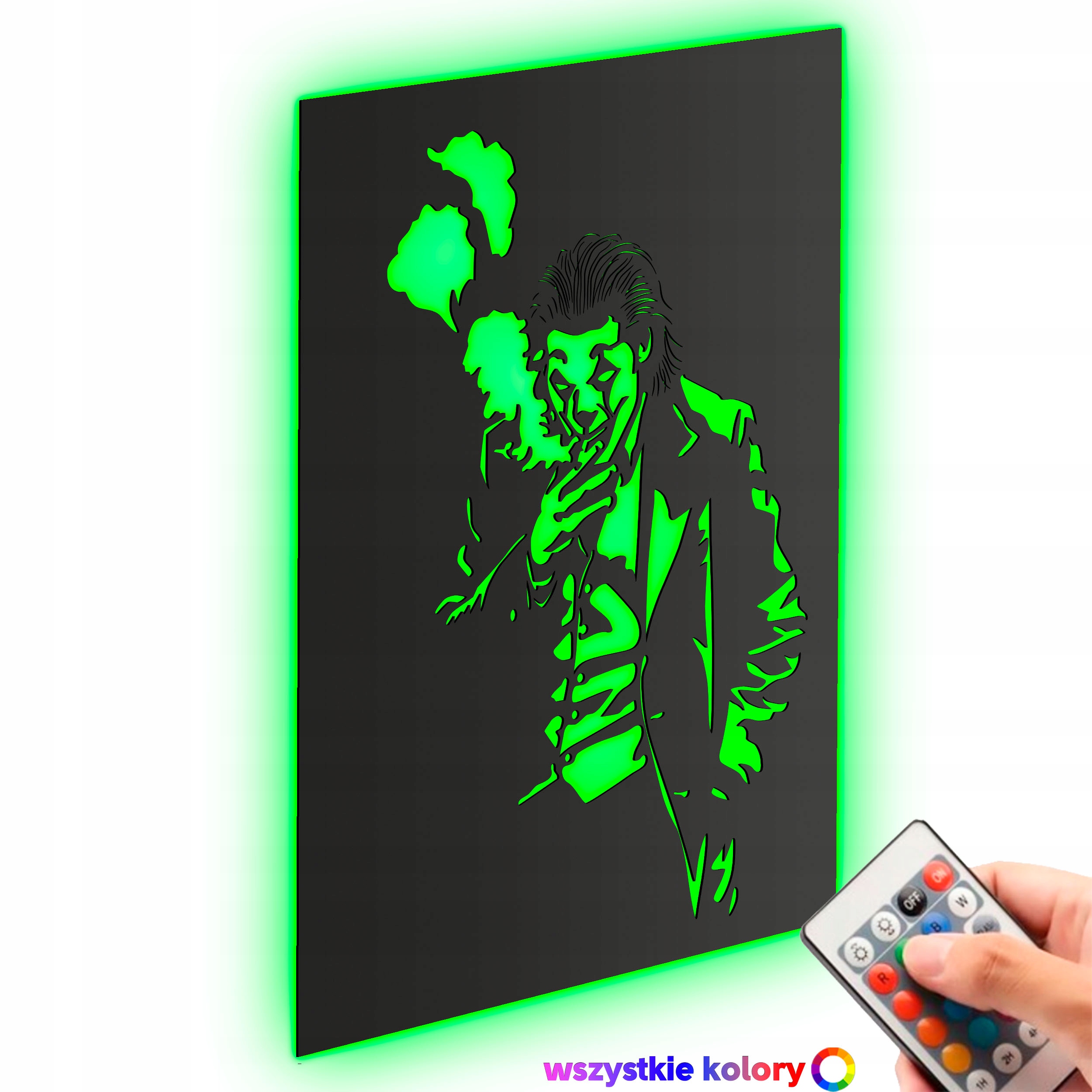 Dřevěný obraz 3D DC Joker Nástěnná Dekorace Dárek Noční Lampa Led