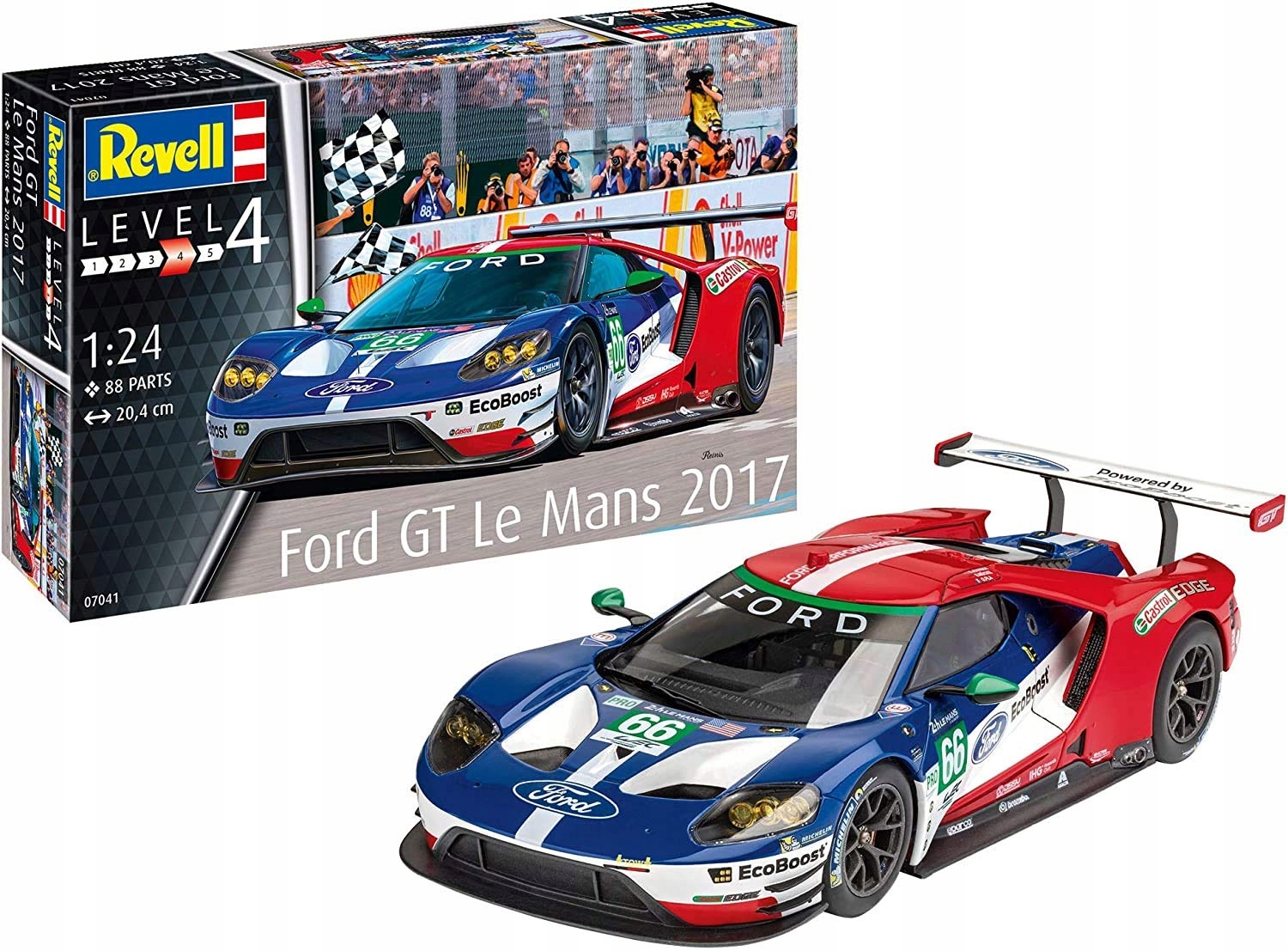 Revell Vozidlo Ford 07041 Gt Le Mans 2017 Pro Sestavení a Slepení 1:24