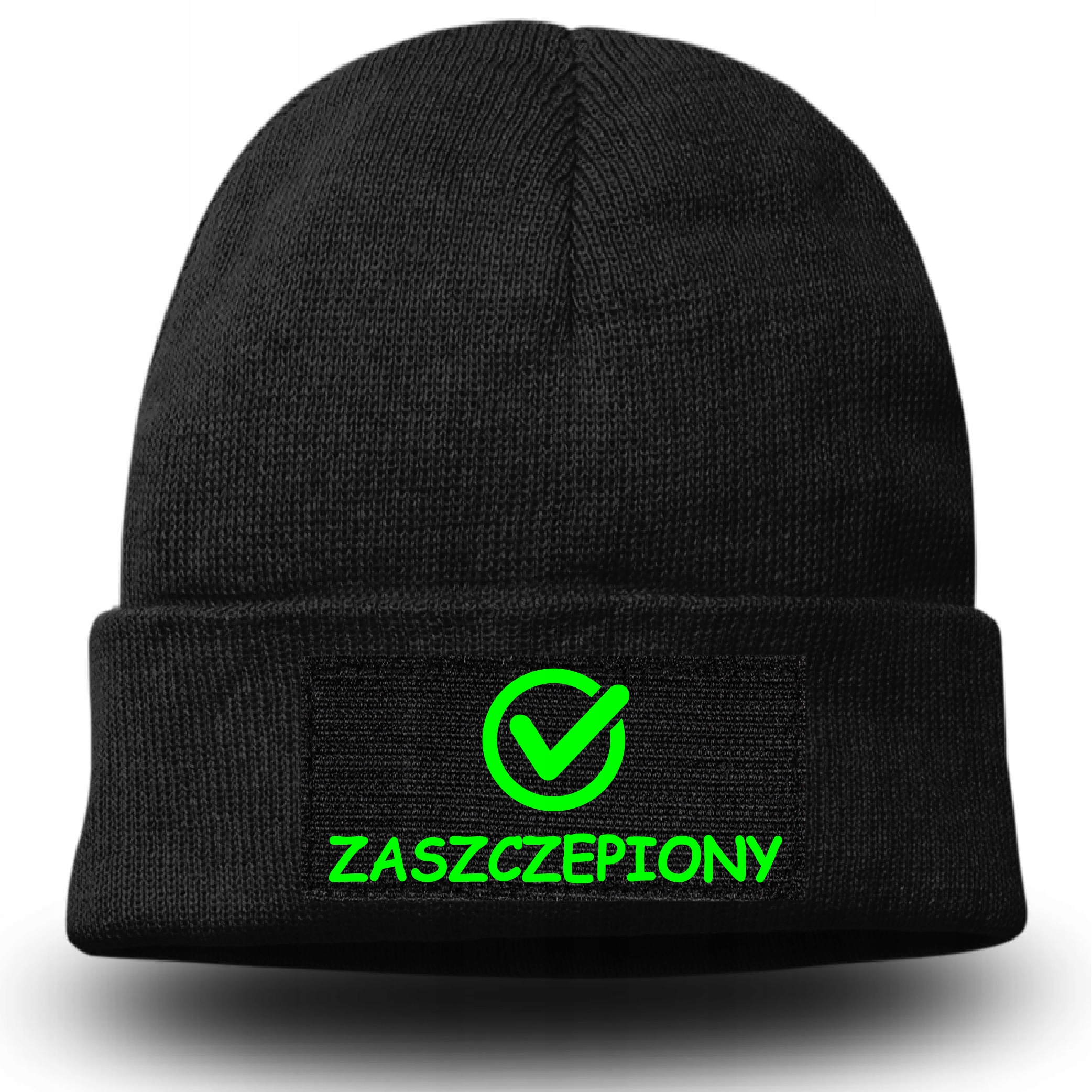 

Czapka Zimowa Zabawny Nadruk Zaszczepiony Lockdown